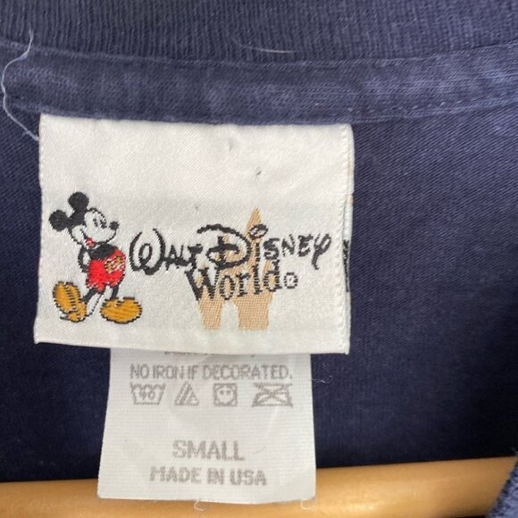 VINTAGE Disney Animal Kingdom T-Shirt Sm Navy Blue Safari Mickey Mouse 1998 Rare - Picture 4 of 6